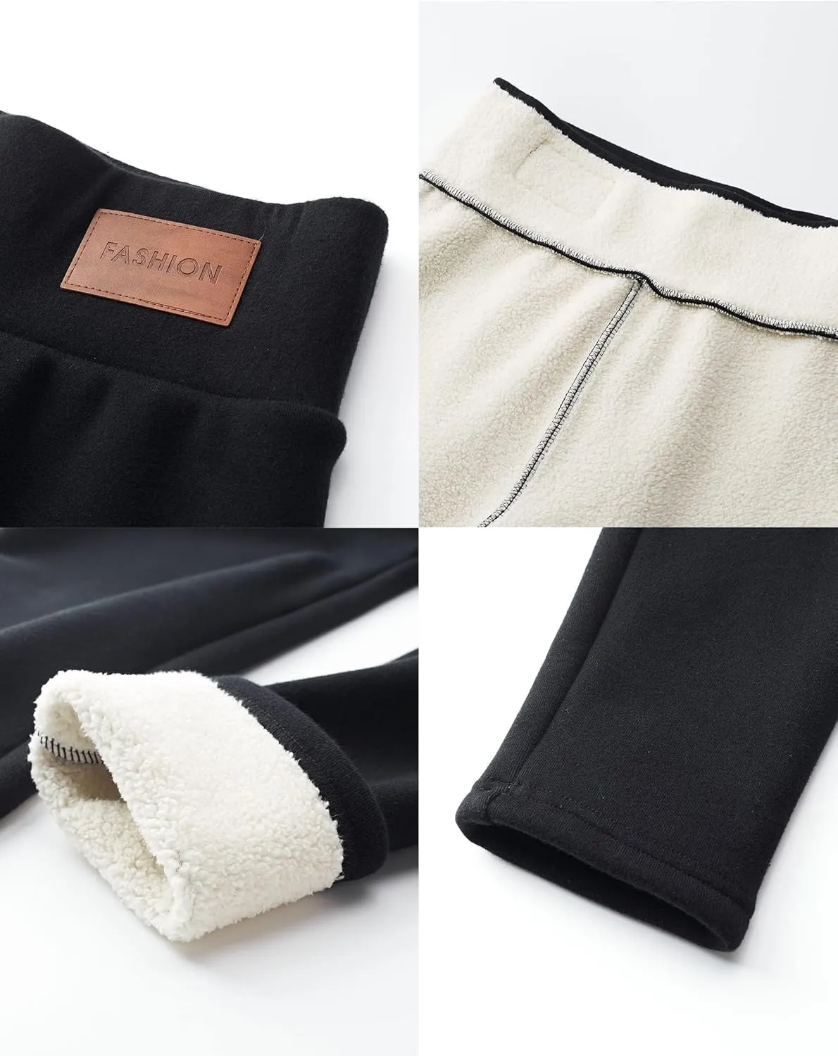 Fleece Lined Leggings Women Cashmere Warm Winter Pants Stretchy Soft High Waist Tights Thick Thermal Sweatpants