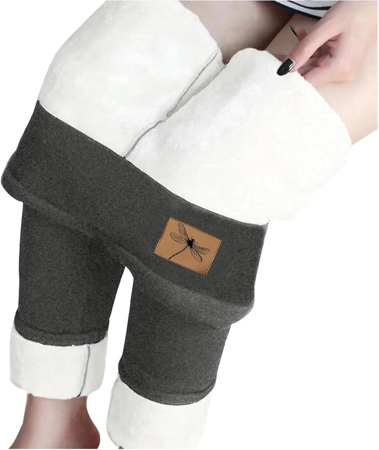 Fleece Lined Leggings Women High Waisted Warm Winter Thermal Yoga Pants Tummy Control Soft Tights for Hiking Workout