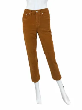 J. Crew Camel Cropped Corduroy Pants Size 26