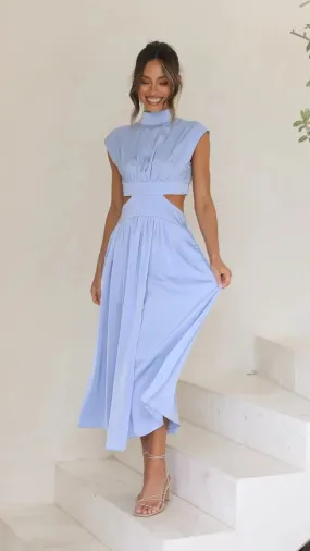 LVSANW 2024 Sleeveless Women Summer Dresses Maxi Boutique Ruffle Sun Dresses Hot Sale Solid Color Vintage Casual Dresses Natural