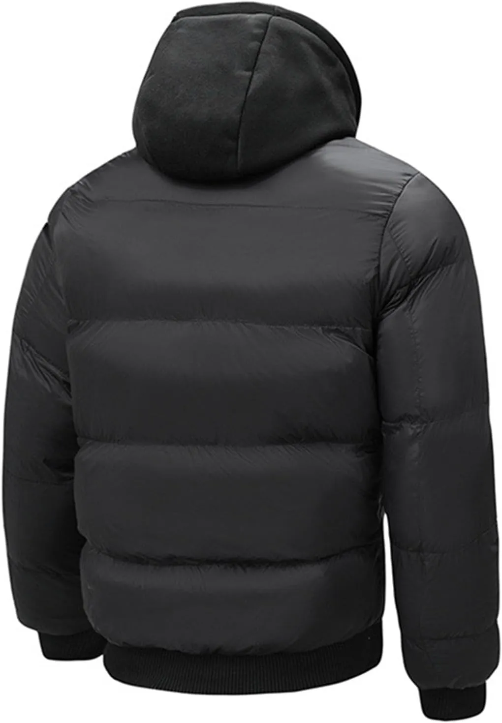 Men's Hiking Puffer Down Jacket Hooded Down Jacket Jacket Plus Size Puffer Full Zip Winter Jacket Warm Ski Coat
