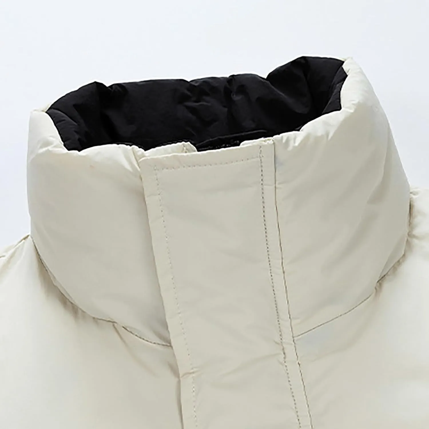 Mens Puffer Jackets Thickened Winter Down Coats Warm Stand Collar Zip Up Puffy Jacket Parka Ski Bubble Coat Outerwear