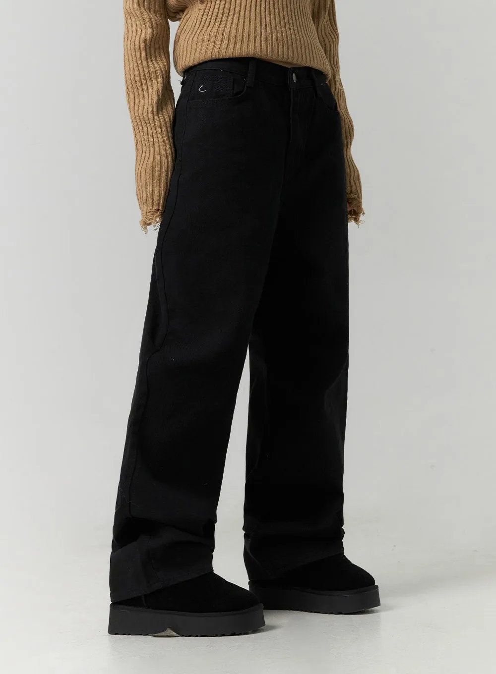 Straight Leg Fleece Pants CD307