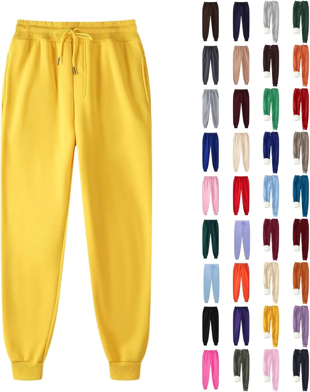 Sweatpants for Women Sherpa Lined Fleece Joggers Casual Lounge Pants Baggy Drawstring Sweat Pants with Pockets