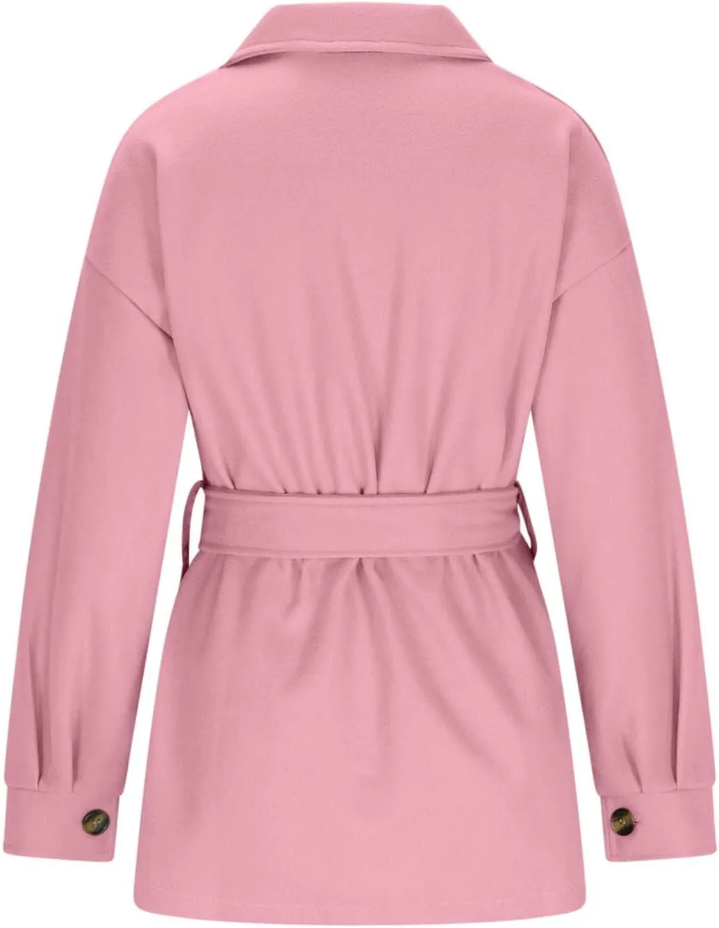 Winter Coats for Women Wool Blend Jackets Mid Long Pea Coat Long Sleeve Button Down Casual Shackets Jackets Outerwear