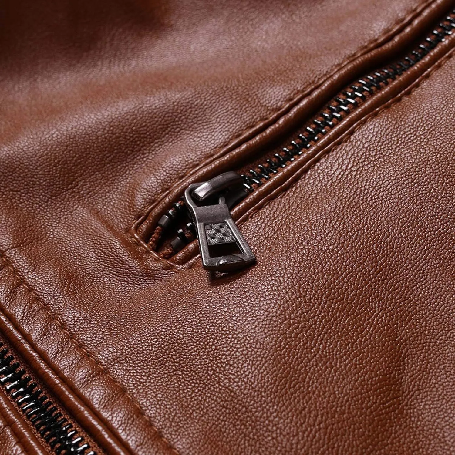 Winter Jackets for Men Fall Jackets for Men Winter Casual Stand Collar Leather Jacket Coat Faux Fur Lined Jacket