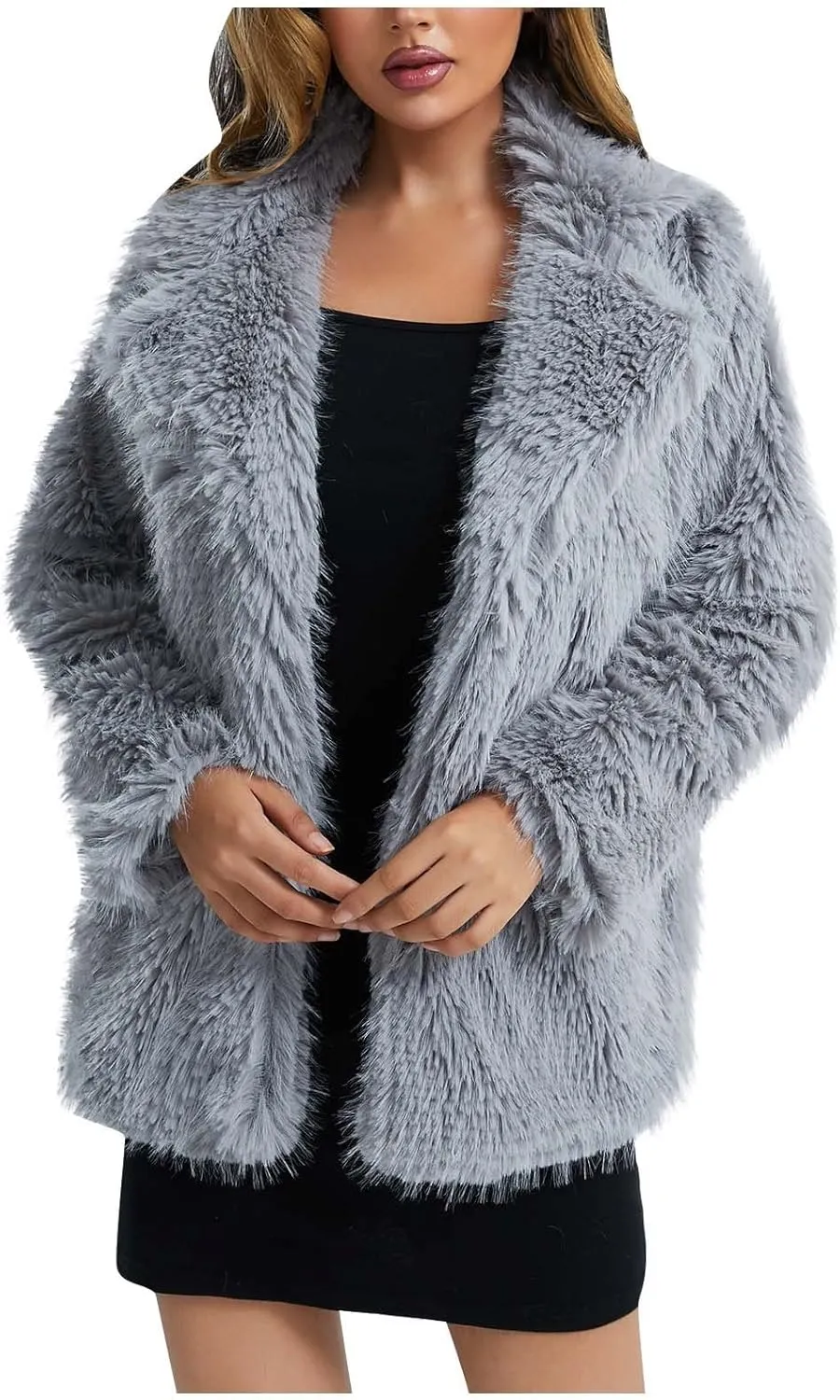 Women's Coats Autumn And Winter Plush Long Sleeve Warm Cardigan Coat, S-2XL