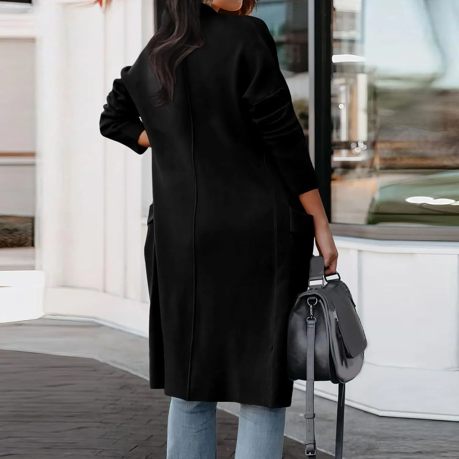 Women's Coats Basic Long Jacket Coat Coat Trench Long Jacket Ladies Slim Long Belt Elegant Winter Coats for Women