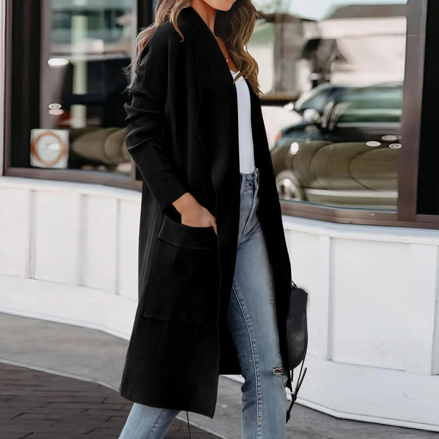 Women's Coats Basic Long Jacket Coat Coat Trench Long Jacket Ladies Slim Long Belt Elegant Winter Coats for Women