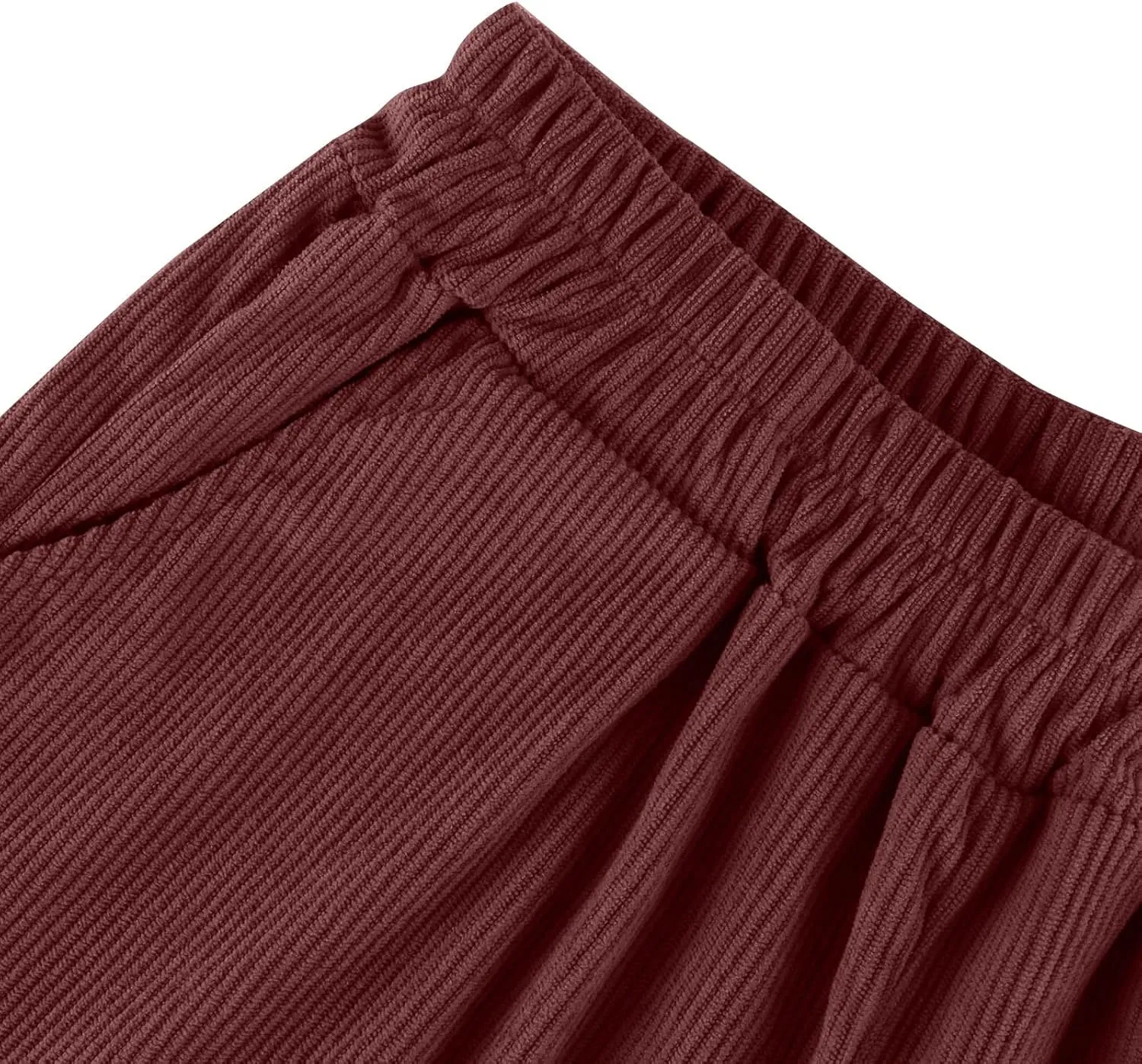 Womens Corduroy Pants Comfy High Waitsted Straight Leg Work Pants Trousers Business Casual Pants with Pockets