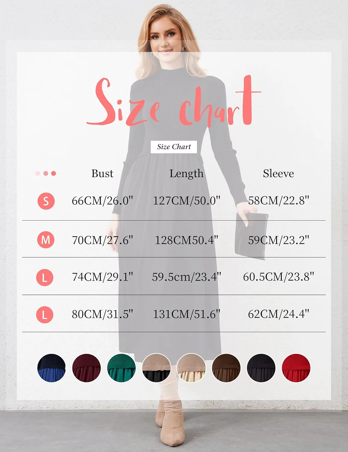 Womens Long Sleeve Maxi Dress Turtleneck Maxi Sweater Dress Slim Fit Patchwork High Waist Flowy Long Dresses