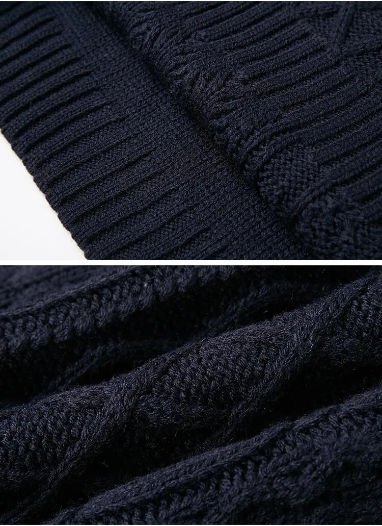 Women's Turtleneck Long Sleeve Midi Sweater Dress Chunky Knit Mock Turtleneck Slim Bodycon Pullover Sweater Dress