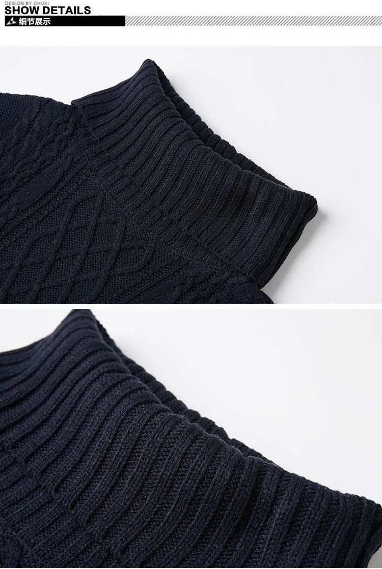 Women's Turtleneck Long Sleeve Midi Sweater Dress Chunky Knit Mock Turtleneck Slim Bodycon Pullover Sweater Dress