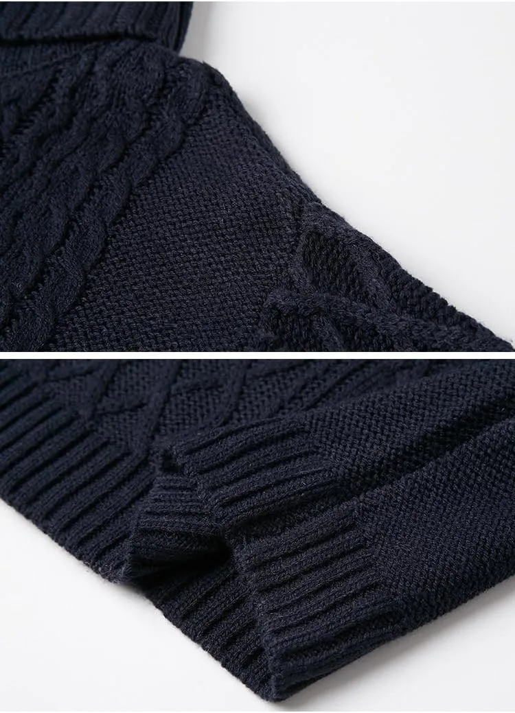 Women's Turtleneck Long Sleeve Midi Sweater Dress Chunky Knit Mock Turtleneck Slim Bodycon Pullover Sweater Dress
