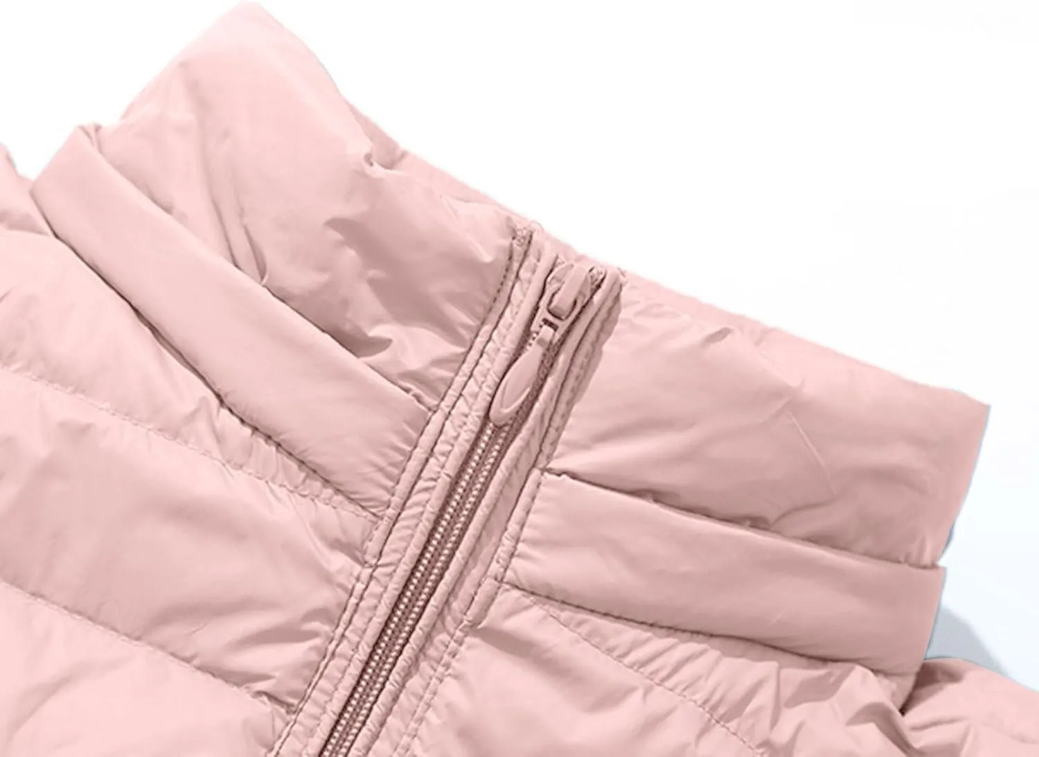 Women's Warm Winter Coats Insulated Lightweight Cropped Puffer Coats Packable Solid Hooded Zipper Down Jackets