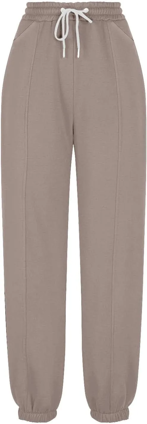 Womens Winter Sweatpants Thermal Fleece Lined Jogger Pants Elastic High Waist Athletic Lounge Thick Sweatpant
