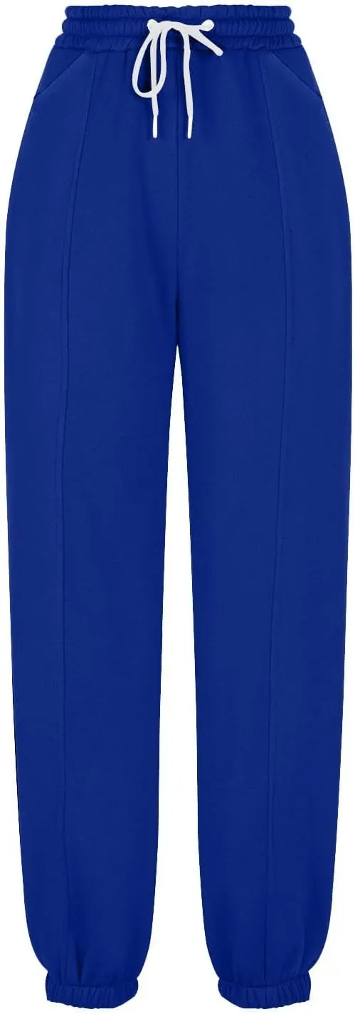 Womens Winter Sweatpants Thermal Fleece Lined Jogger Pants Elastic High Waist Athletic Lounge Thick Sweatpant