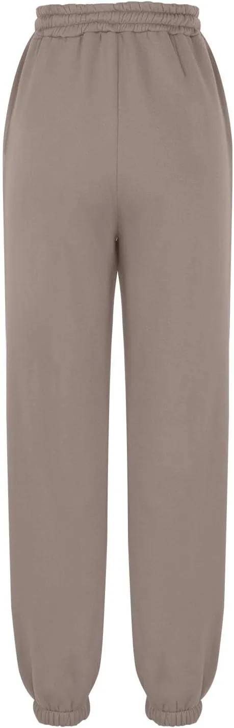 Womens Winter Sweatpants Thermal Fleece Lined Jogger Pants Elastic High Waist Athletic Lounge Thick Sweatpant