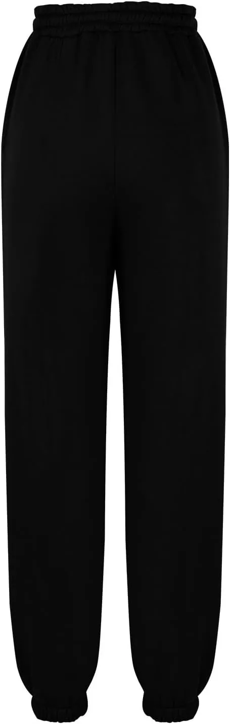 Womens Winter Sweatpants Thermal Fleece Lined Jogger Pants Elastic High Waist Athletic Lounge Thick Sweatpant